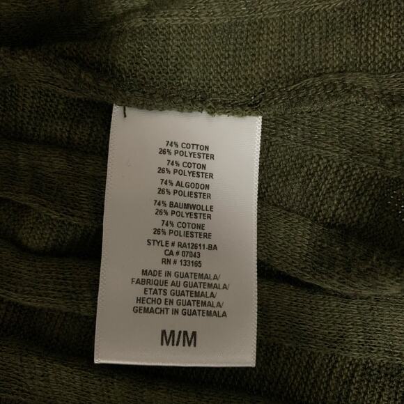 Eri + Ali Anthropologie Sweater Green Pullover Fringe 3/4 Sleeve Women's M Boho - Picture 5 of 6